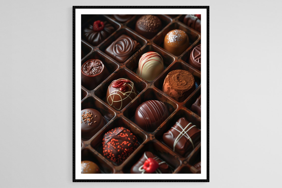 Decadent Chocolate Bar Art Print Gourmet Dessert Decor