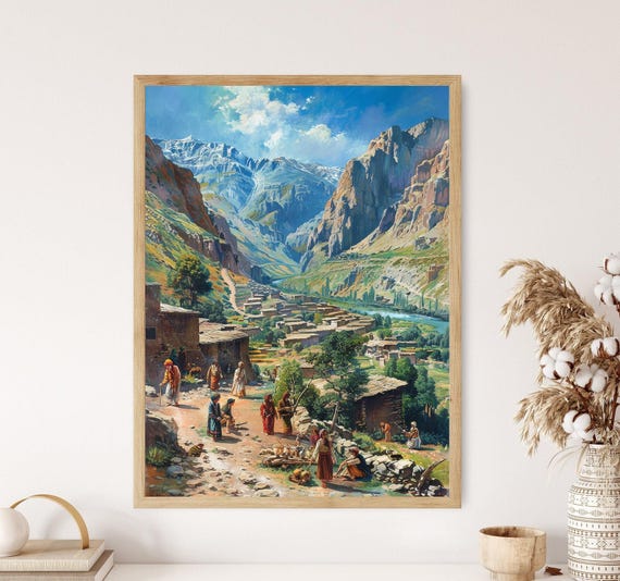 Zagros Mountain Of Kurdistan Kurdish Landscape Print