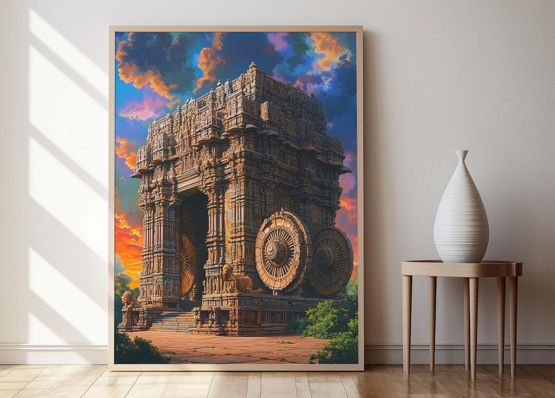 Sun Temple Konark Indian Heritage Poster