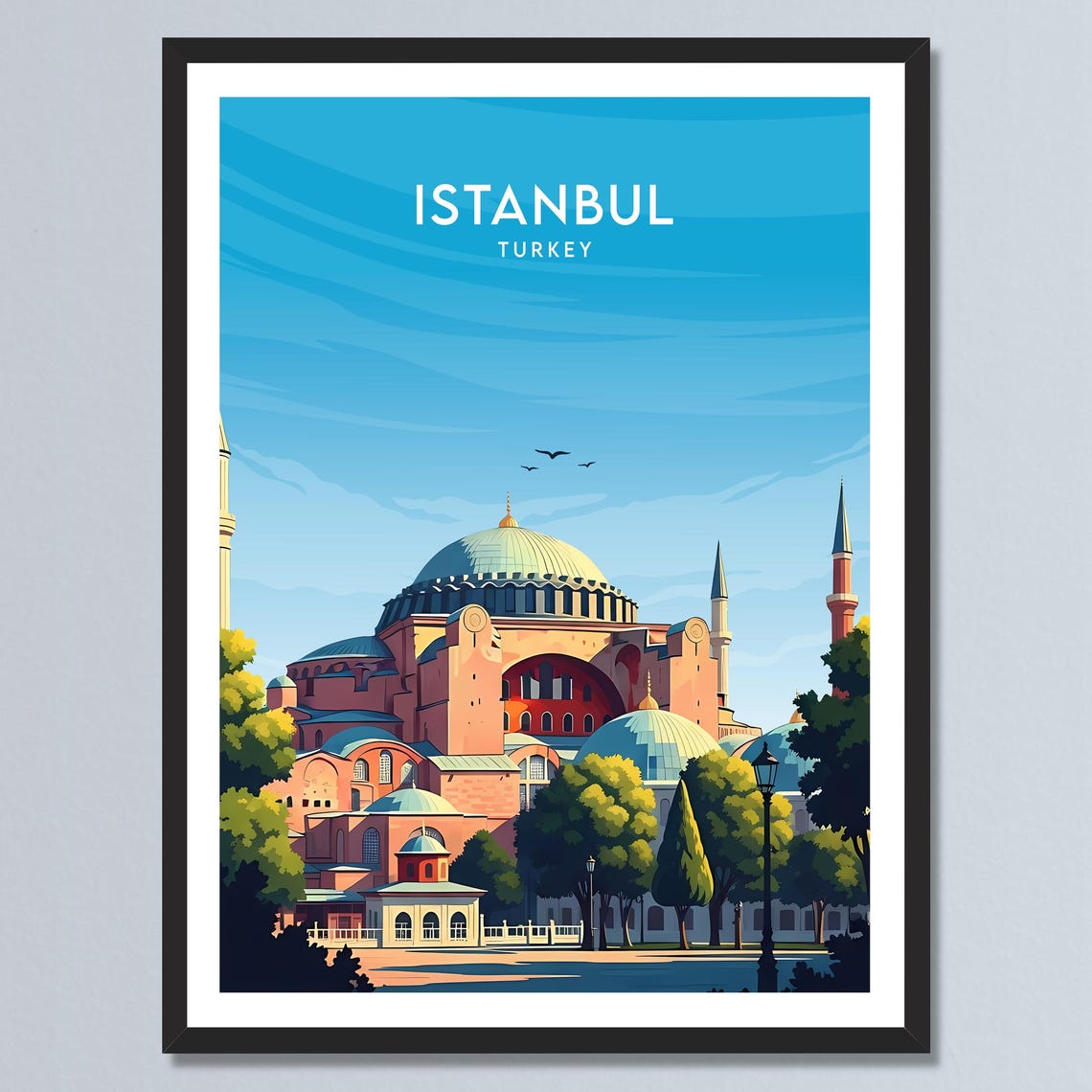 Istanbul Turkey Hagia Sophia Historic Mosque Dome Architecture Poster