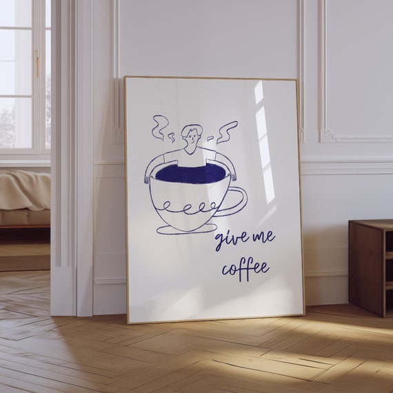 Espresso Print Coffee Print Espresso Coffee Bar Wall Art Funny Coffee Print Trendy Kitchen Poster Neutral Coffee Poster