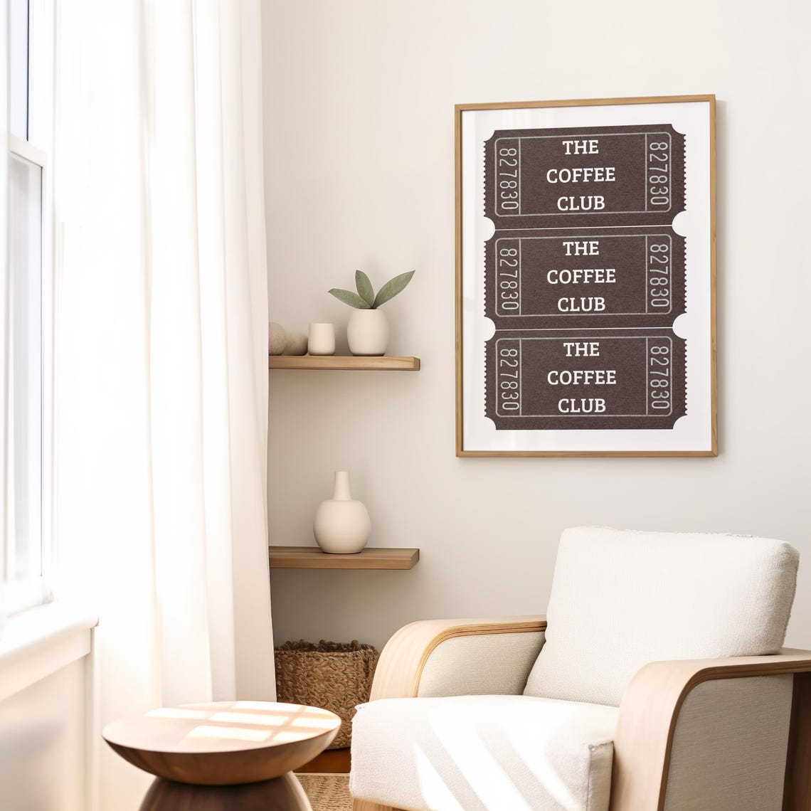 The Coffee Club Ticket Stub Trio Black Retro Kitchen Cafe Poster - Image 3