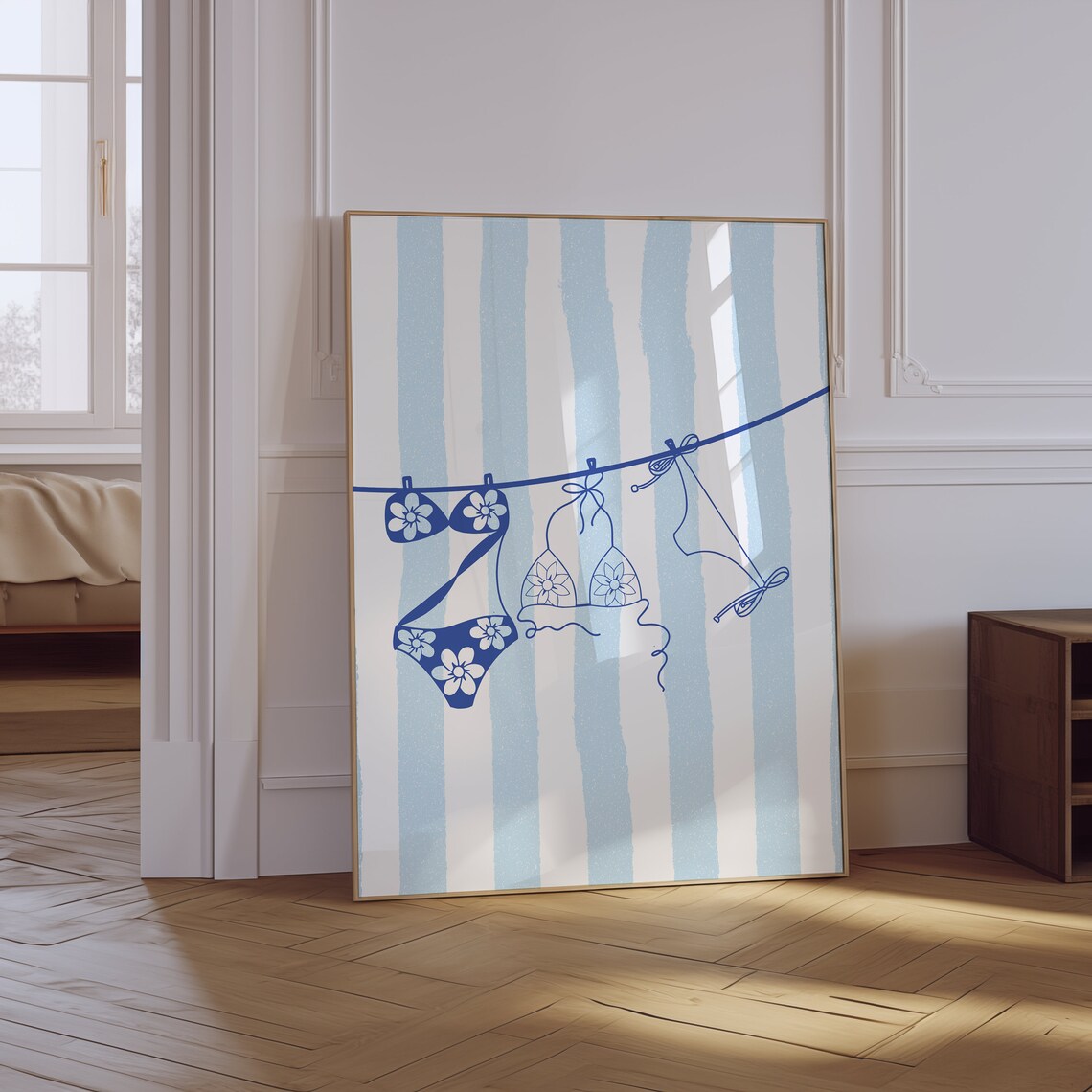 Bikini Summer Print, Preppy Beachy Poster