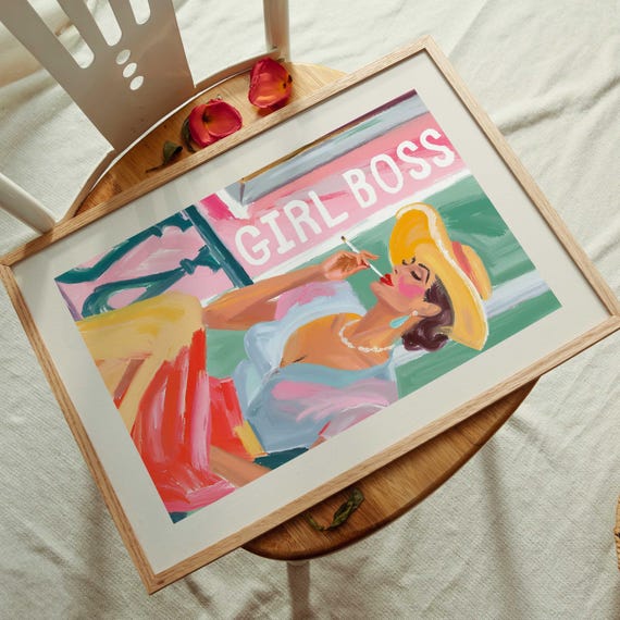 Girl Boss La Dolce Vita Wall Art Print