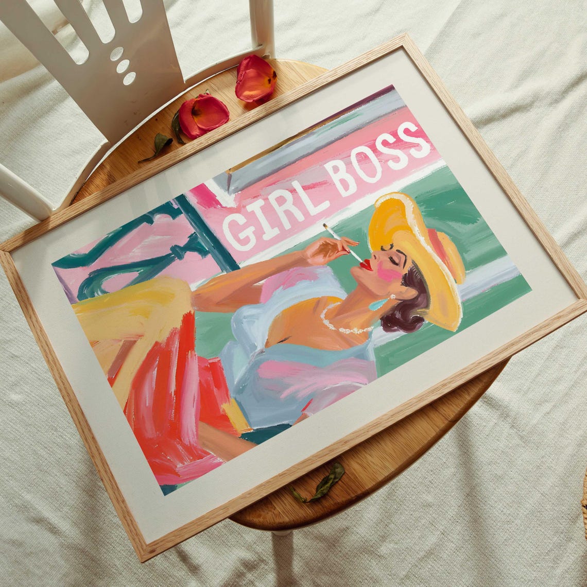 Girl Boss La Dolce Vita Wall Art Print