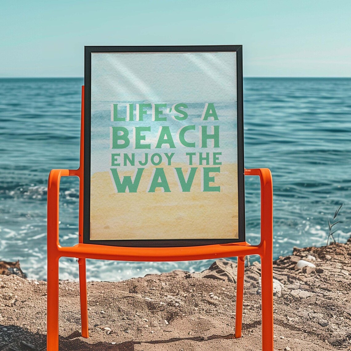 Beach Wave Coastal Cowgirl Decor Retro Art Print