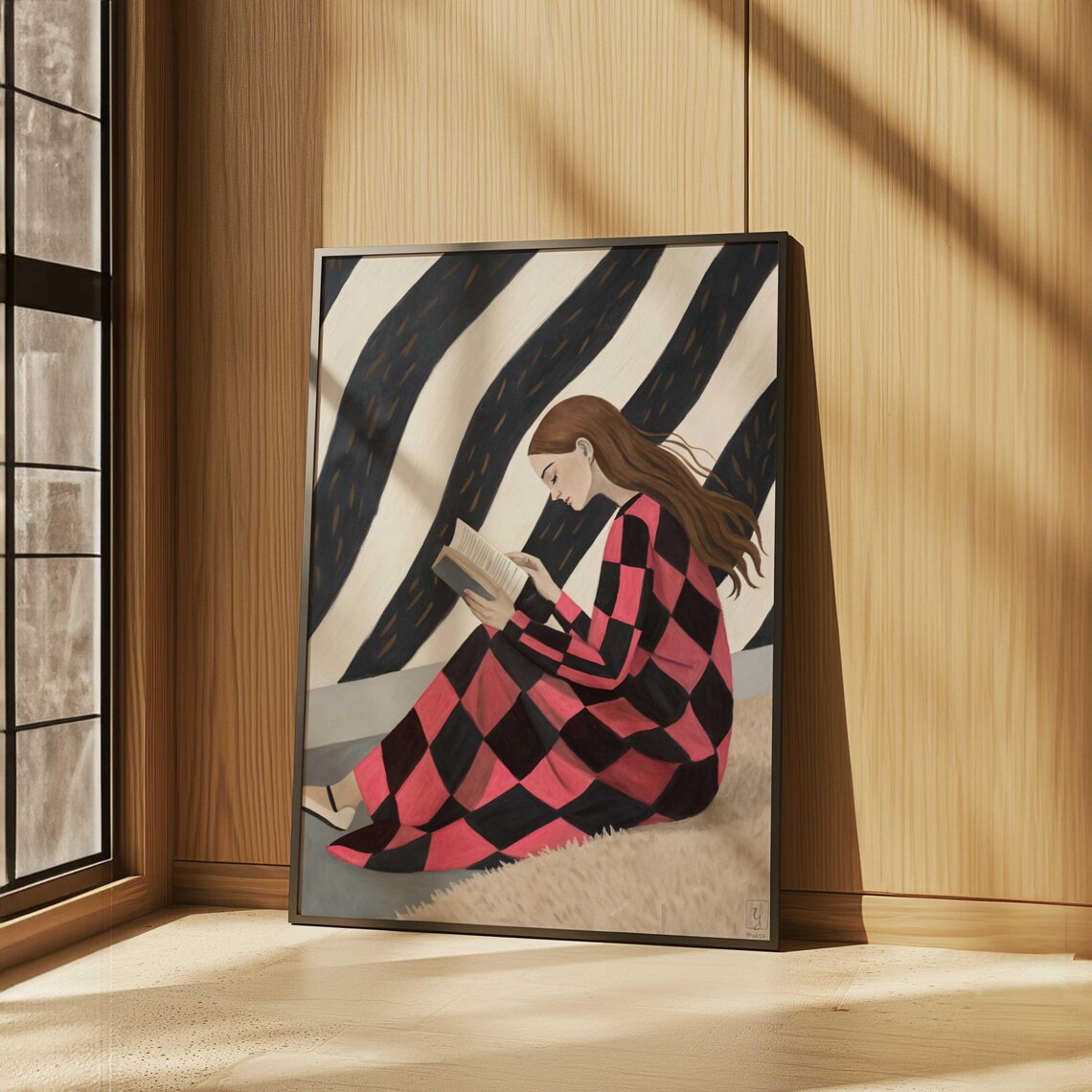 Book Lover Retro Reading Nook Poster