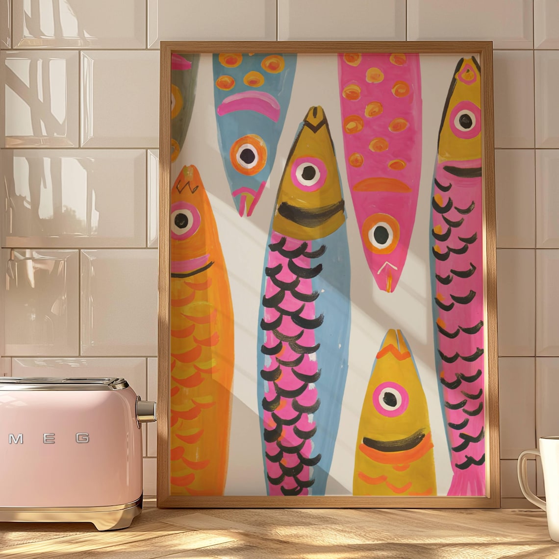 Sardine Wall Art, Coastal Kitchen Decor