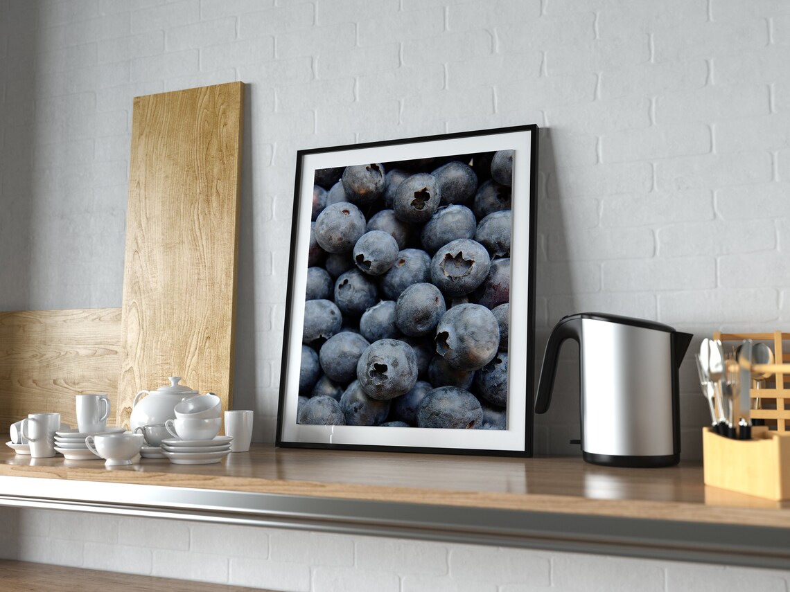 Blueberry Print Blueberry Sign Berry Designs Berry Wall Art Kitchen Wall Decor Kitchen Decor Kitchen Signs Kitchen Wall Art Kitchen