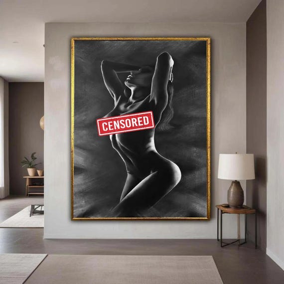 Sensual Nude Female Silhouette Canvas Art Black And White Wall Decor Artistic Body Form Modern Home Gift