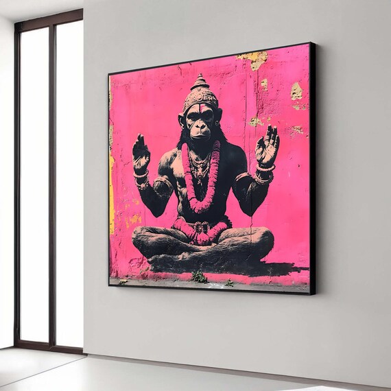 Meditating Buddha Canvas Print Serene Spiritual Wall Art Zen Home Decor With Gold Accents Peaceful Statue Painting Style Artwork