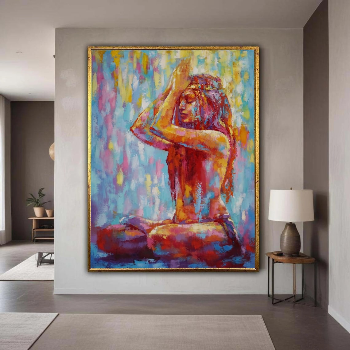 Abstract Female Portrait, Contemporary Wall Art Print