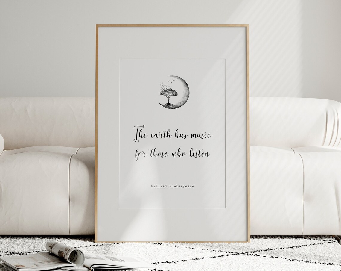 Shakespeare Literary Quote Art Print, Nature Quote