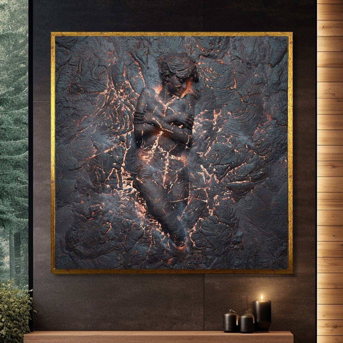 Ethereal Embrace, Abstract Figurative Wall Decor