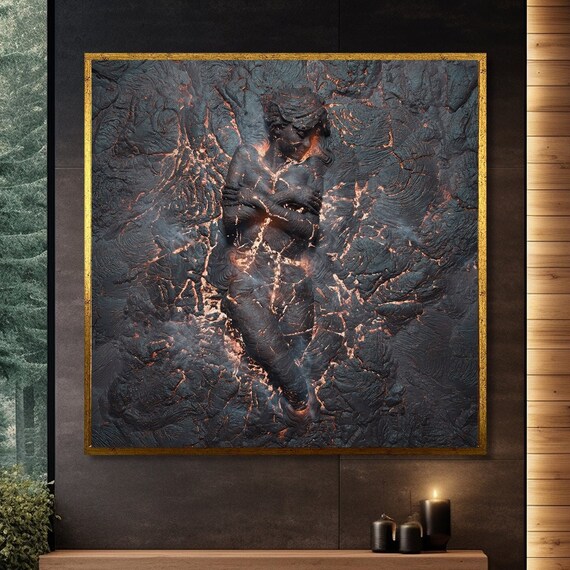 Ethereal Embrace, Abstract Figurative Wall Decor
