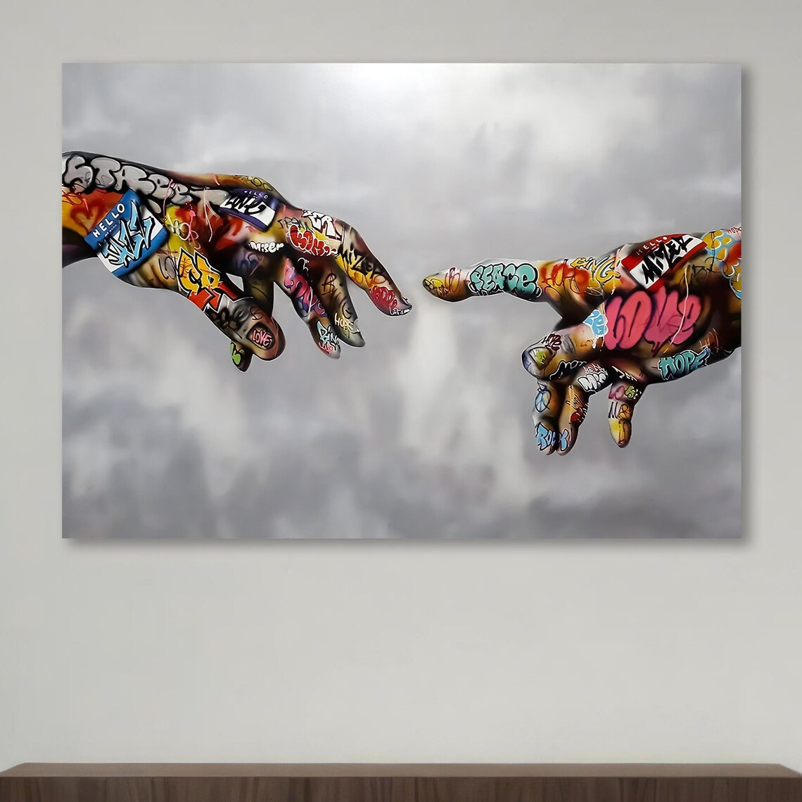 Graffiti Hands Creation, Urban Street Art Decor