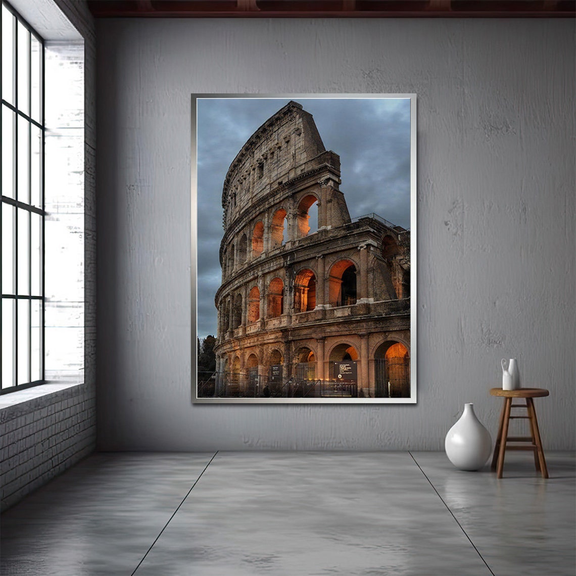 Coliseum Museum Painting Printed Painting Italy Travel Museum Poster My World Painting My City Poster Rome Art - Image 2