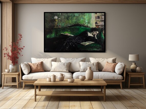 Ramon Casas Decadent Young Woman 1899 Reclining Reading Classic Art Poster