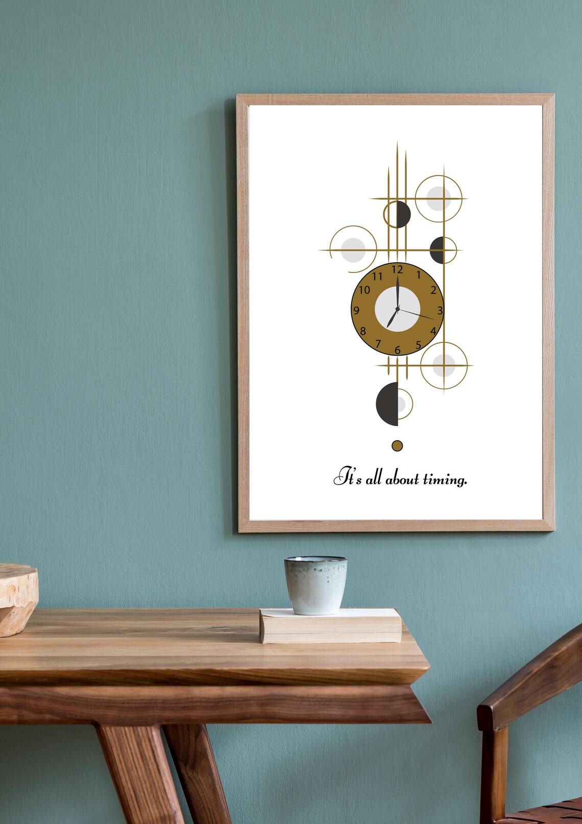 Its All About Timing Quote, Minimalist Poster - Image 3