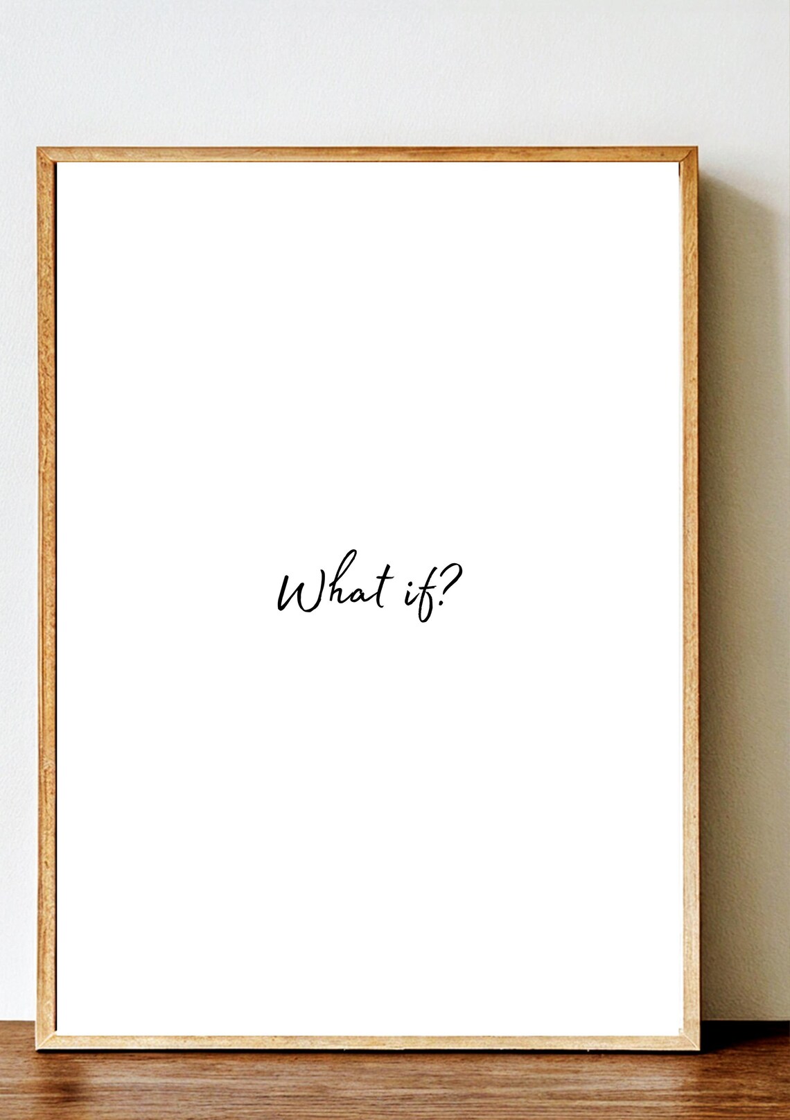 What If Minimalist Script Quote Motivational Poster for Home Office - Image 2