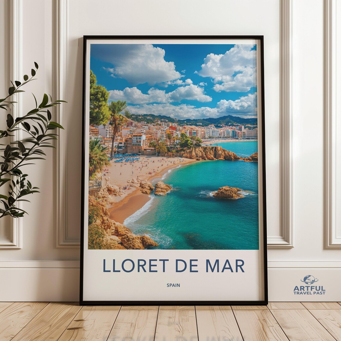 Lloret de Mar Spain Beach Town Turquoise Coast Scenic Travel Poster
