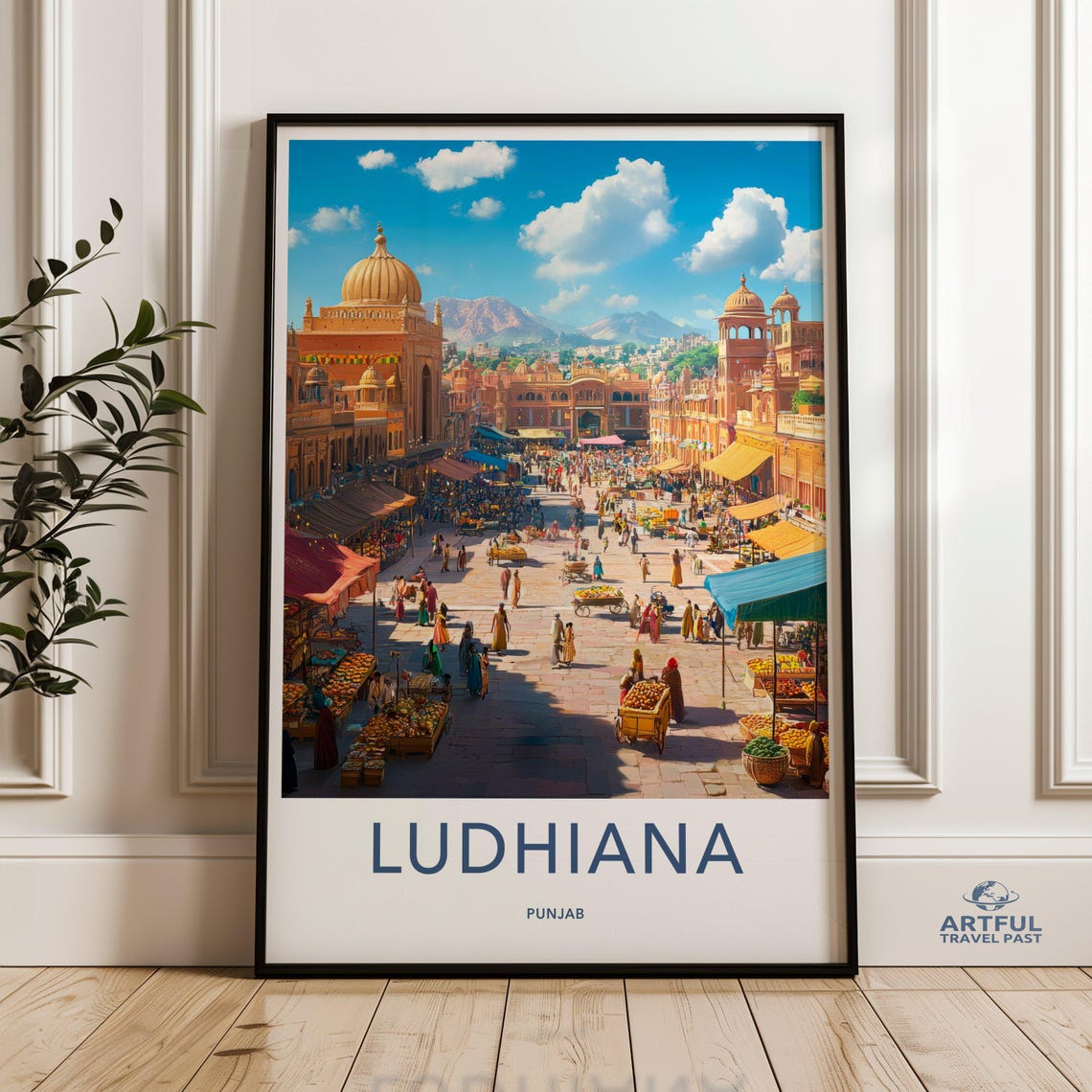 Ludhiana Punjab India Wall Art Cityscape Print City Market Scene South Asia Decor Travel Photography Home