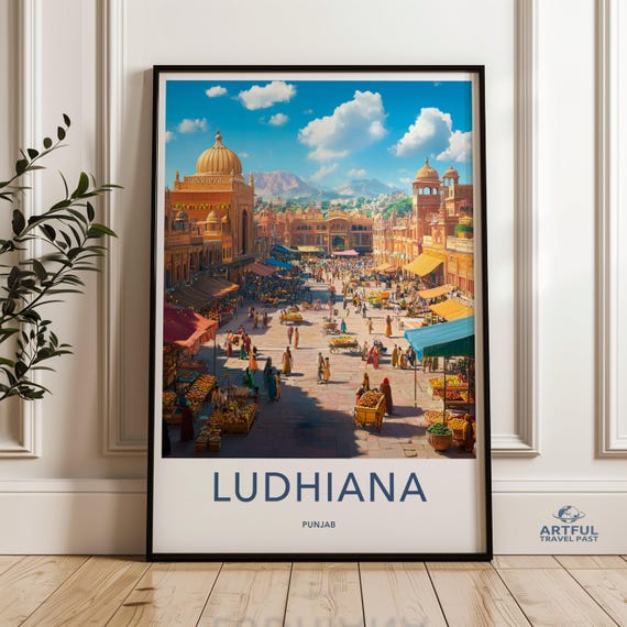 Ludhiana Punjab India Wall Art Cityscape Print City Market Scene South Asia Decor Travel Photography Home