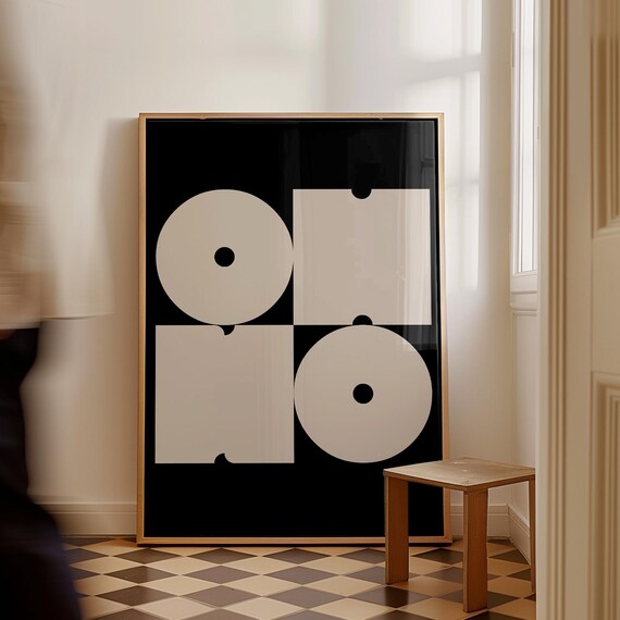 Oh No Retro Bold Typography Bar Cart Art Print
