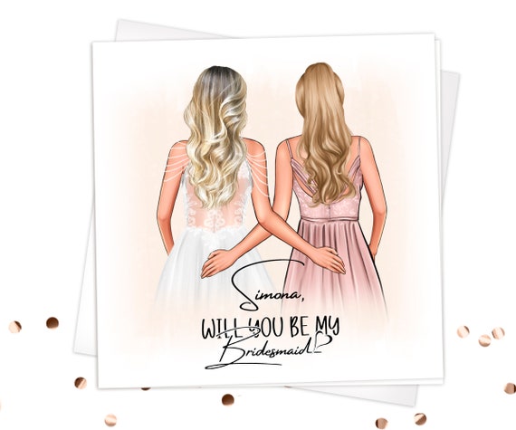 Will You Be My Bridesmaid Proposal Card Bridesmaid Proposal Card Personalized Bridesmaid Gift Custom Bridesmaid Card Maid Of Honor Card