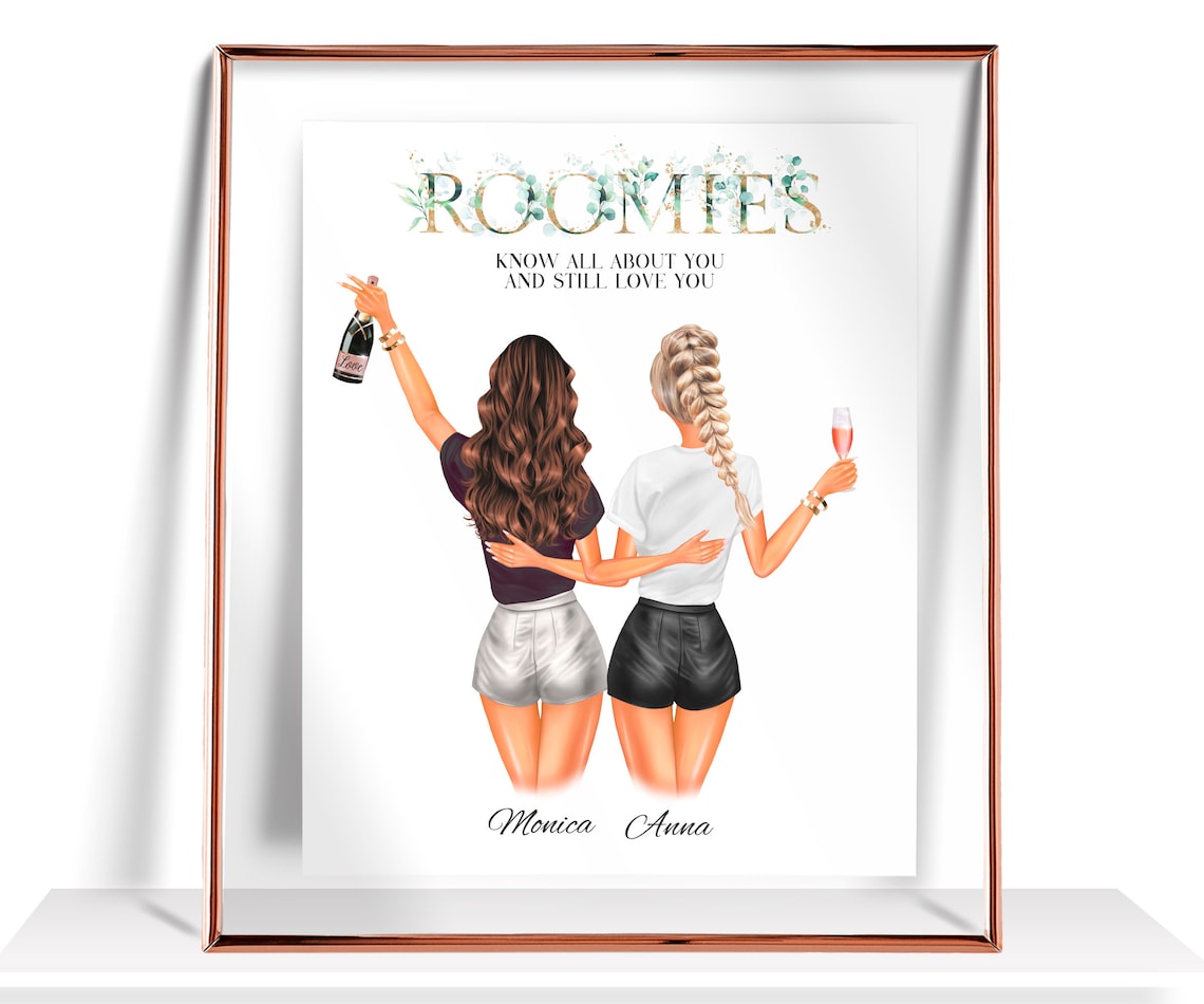Roomies Know All About You And Still Love You Gold Toast Poster