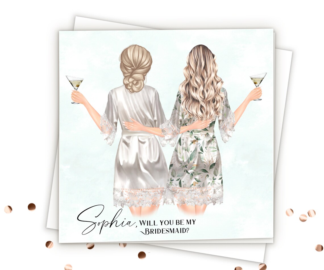 Bridesmaid Proposal Card, Personalized Art Print