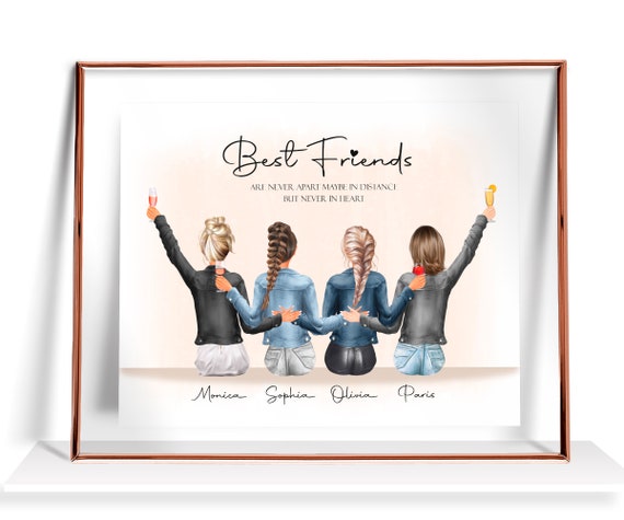 Best Friend Gift Best Friend Birthday Gifts 4 Friends Gift Personalized Friendship Gift 4 Best Friend Print Best Friend Print Gift For Her