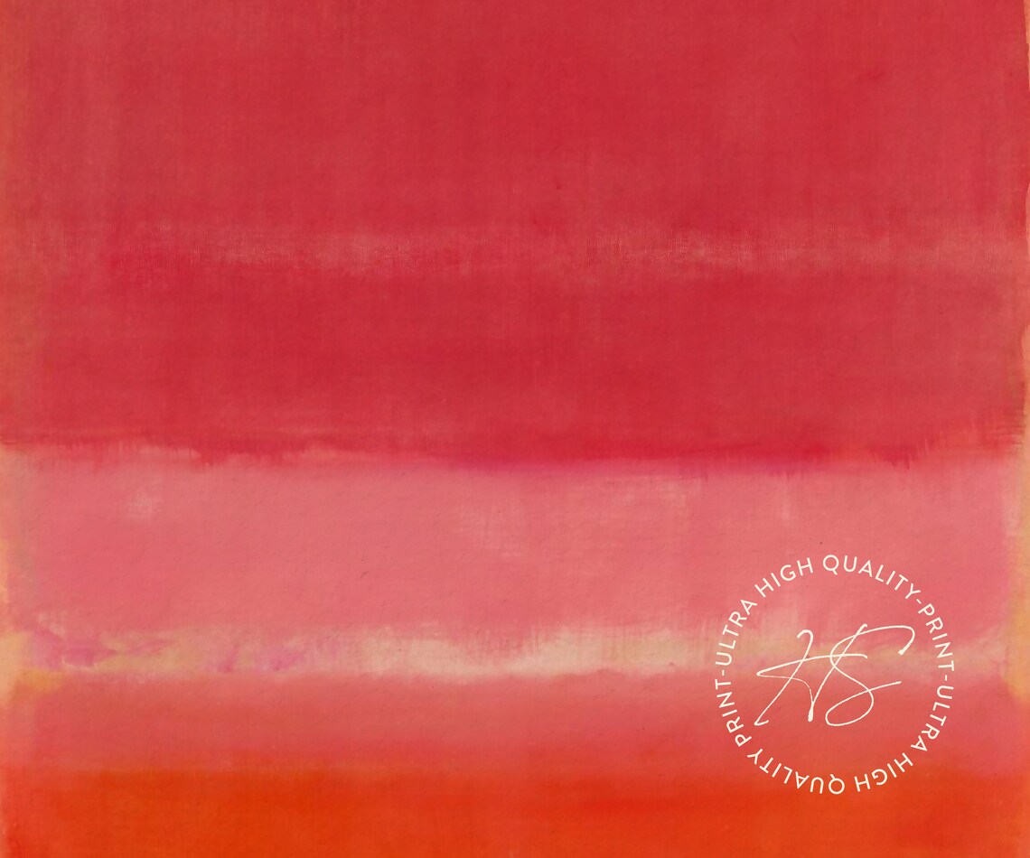 Mark Rothko Untitled Red 1956 Abstract Red Pink Color Field Art Print - Image 4