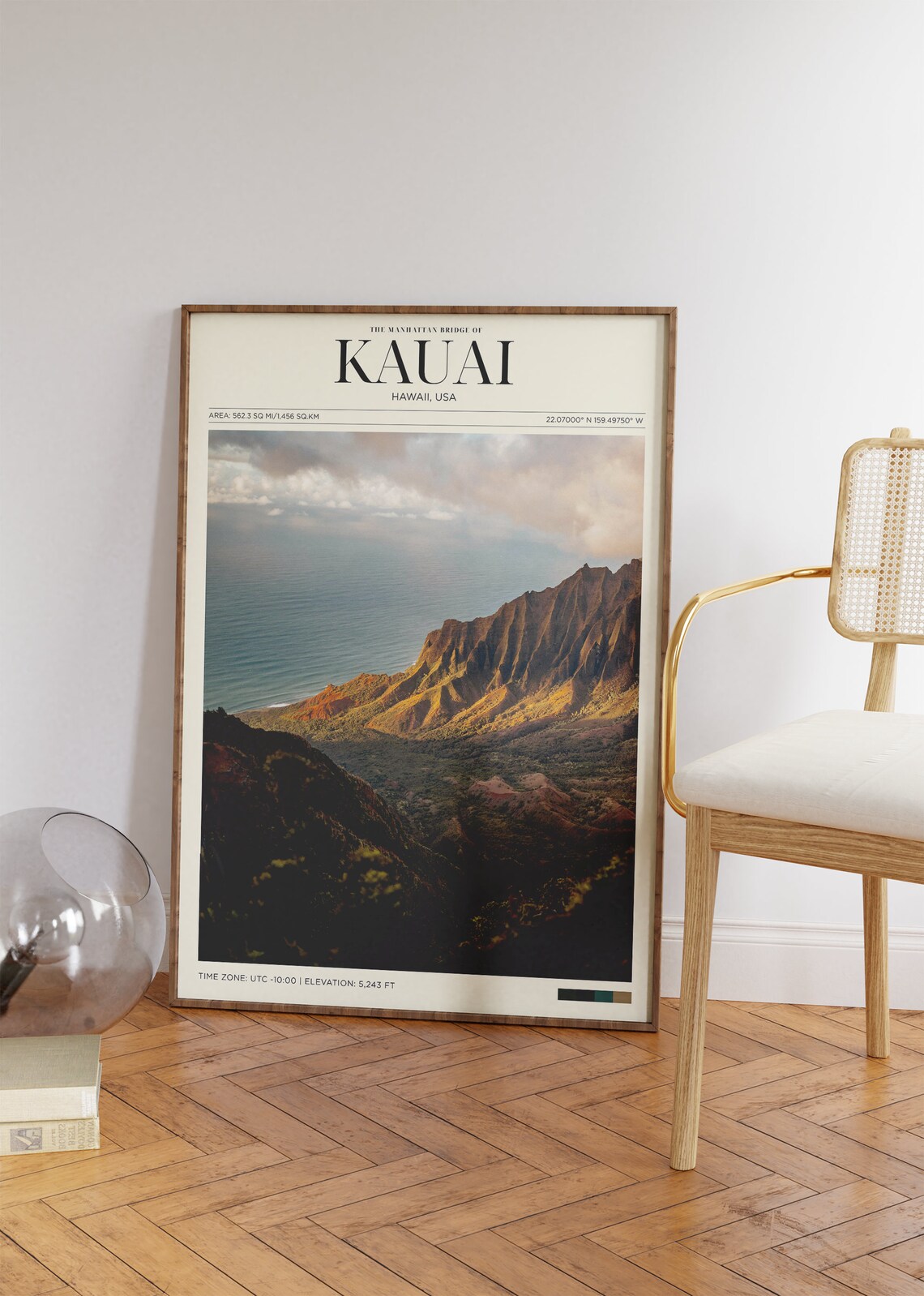 Travel Poster Hawaii Poster Kauai Poster Hawaii Vintage Poster Hawaiian Wall Art For Living Room Modern Island Office Wall Art - Image 2