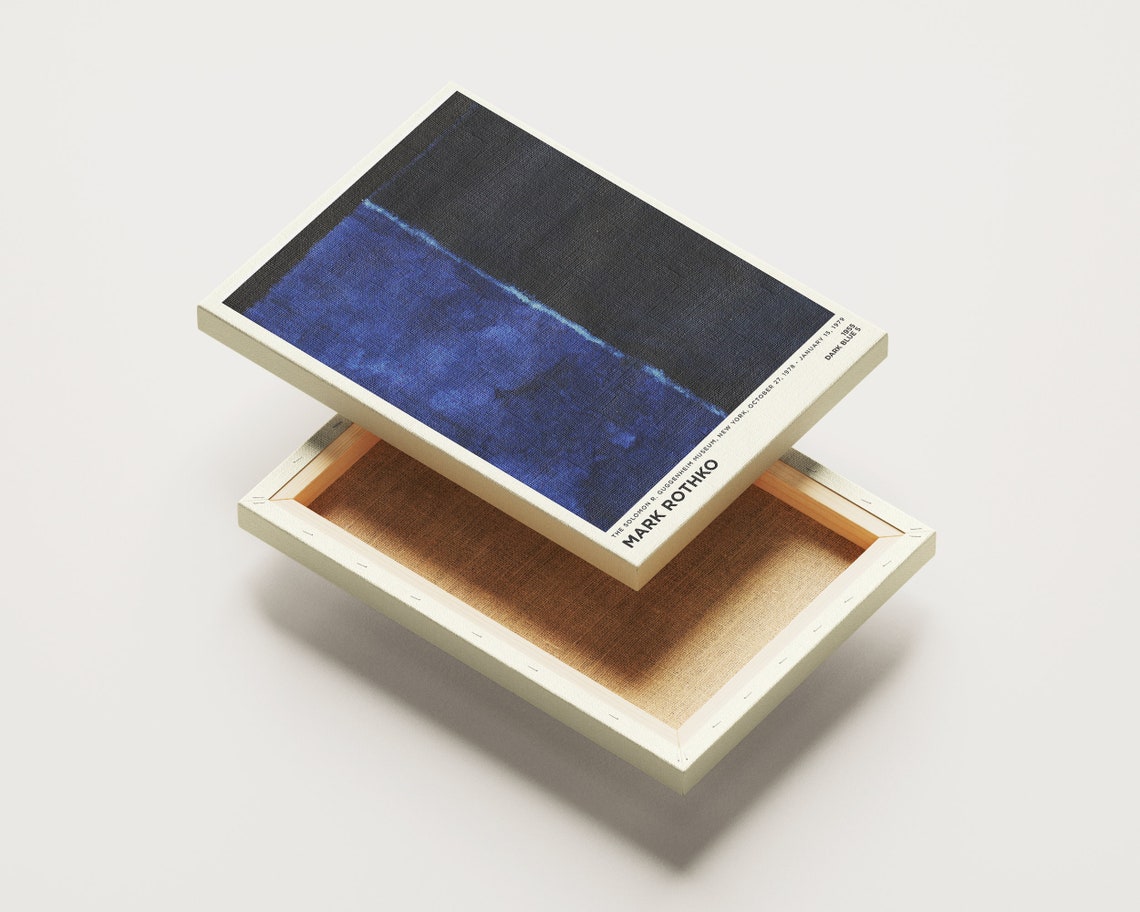 Mark Rothko Dark Blue 5 Navy Color Field Guggenheim Museum Art Poster - Image 4