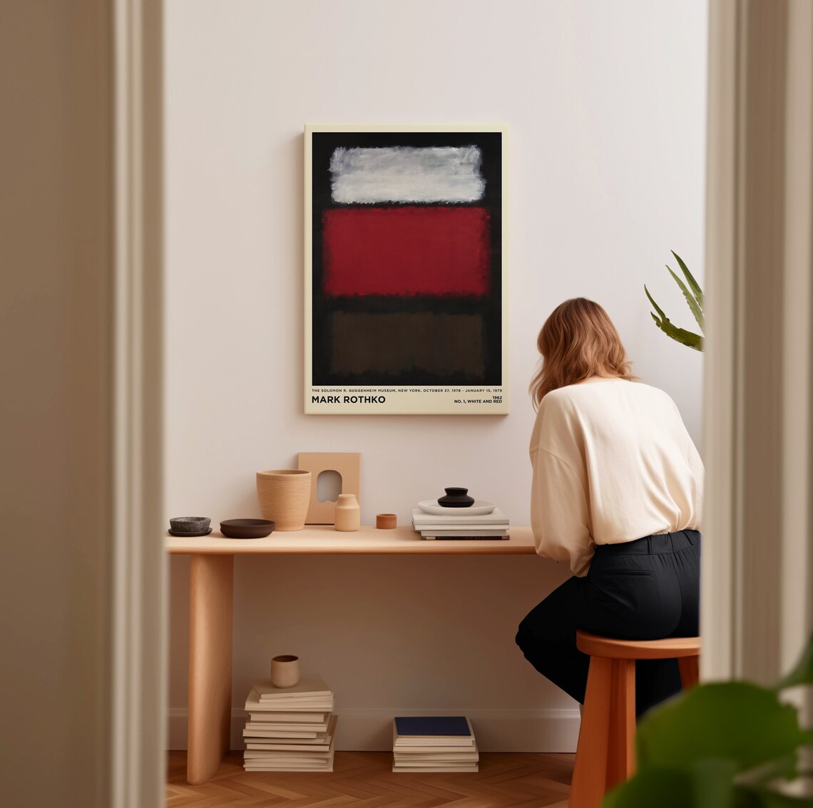 Mark Rothko No 1 White and Red 1962 Abstract Color Field Art Print - Image 3