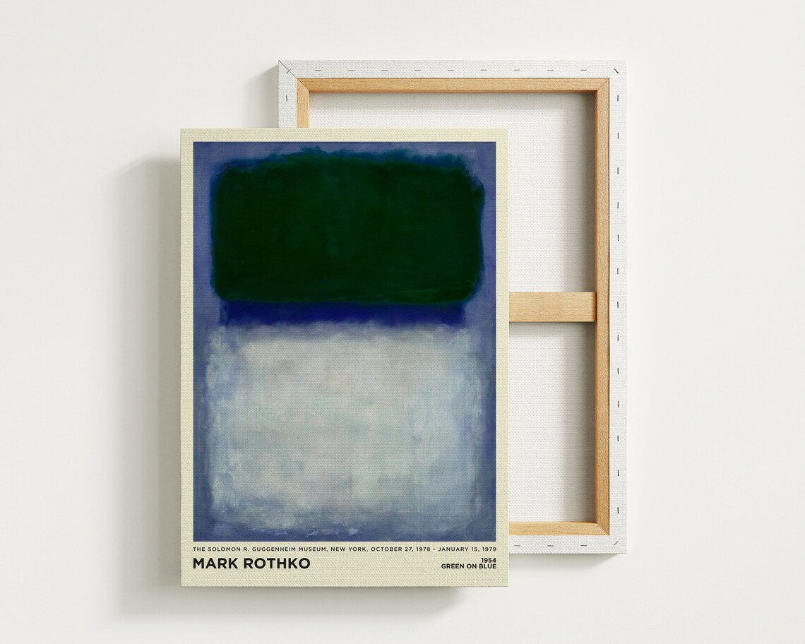 Mark Rothko Green on Blue 1954 Abstract Color Field Art Print