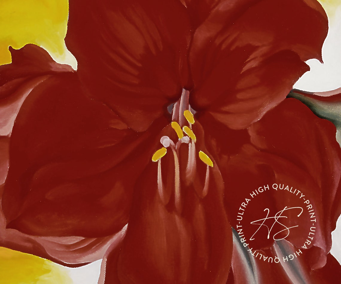 Georgia O'Keeffe Red Amaryllis Tate Bold Red Floral Art Poster - Image 4