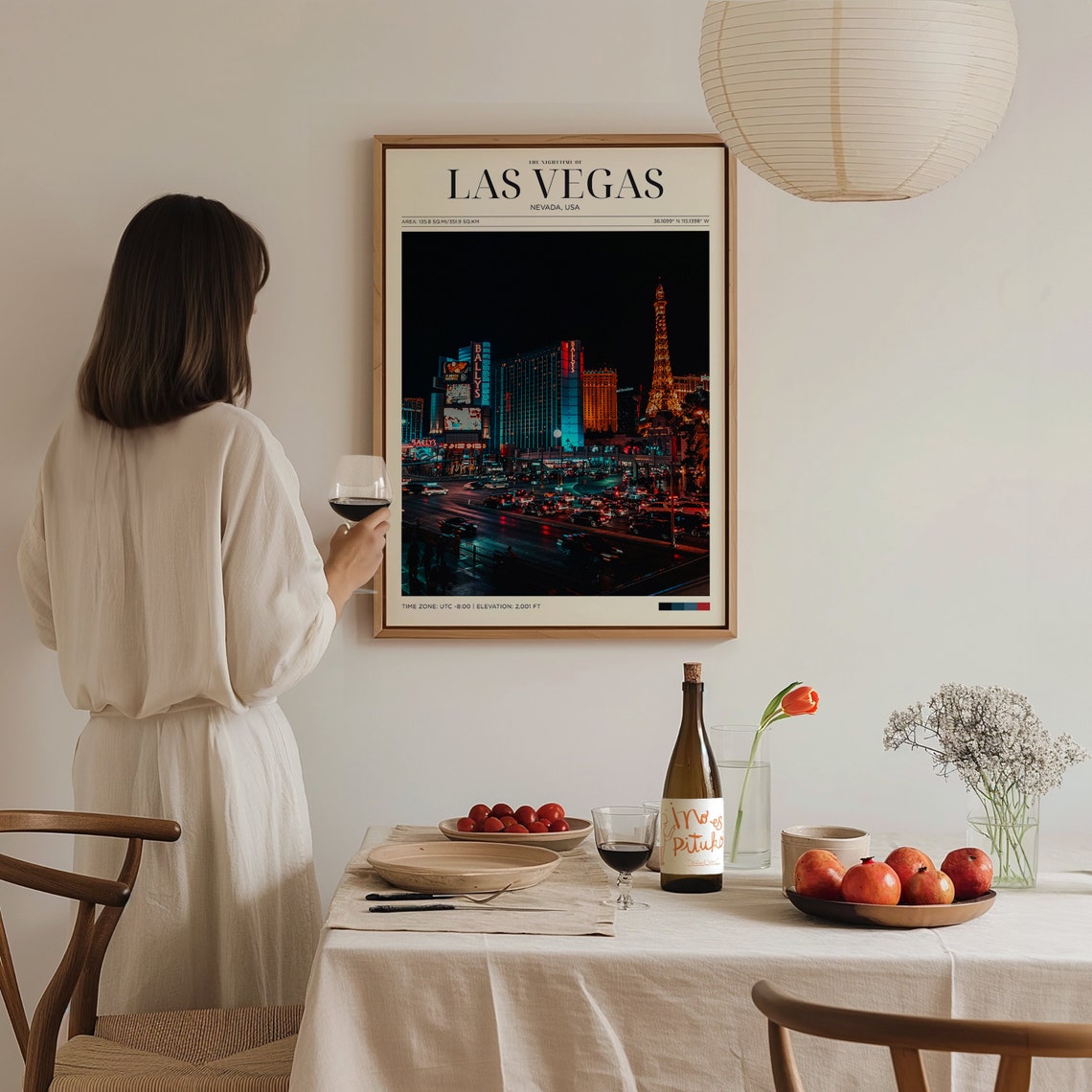 Travel Poster Las Vegas Strip Poster Street Of Las Vegas Print Las Vegas Wall Art For Living Room Large Modern Office Cities Wall Art - Image 3