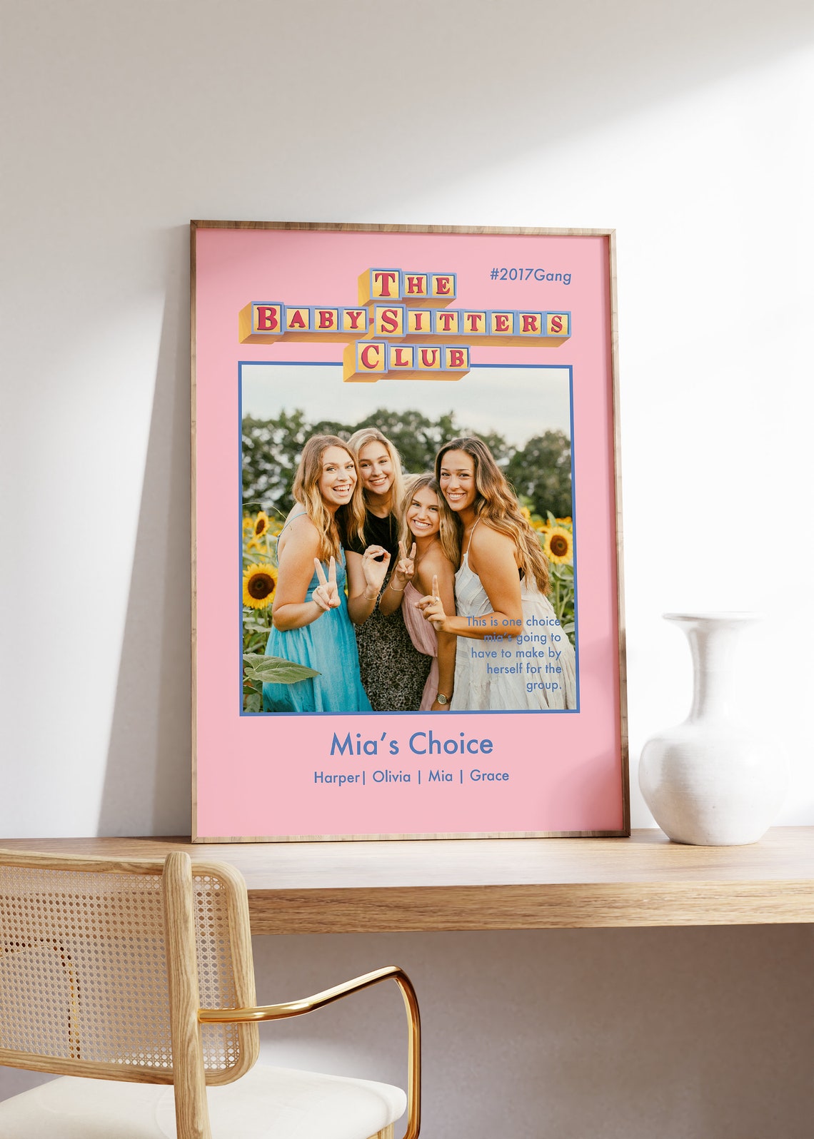 Best Friend Gift Personalized The Baby Sitter Club Custom Best Friend Portrait Birthday Gifts Print Friendship Gifts Art Mothers Day