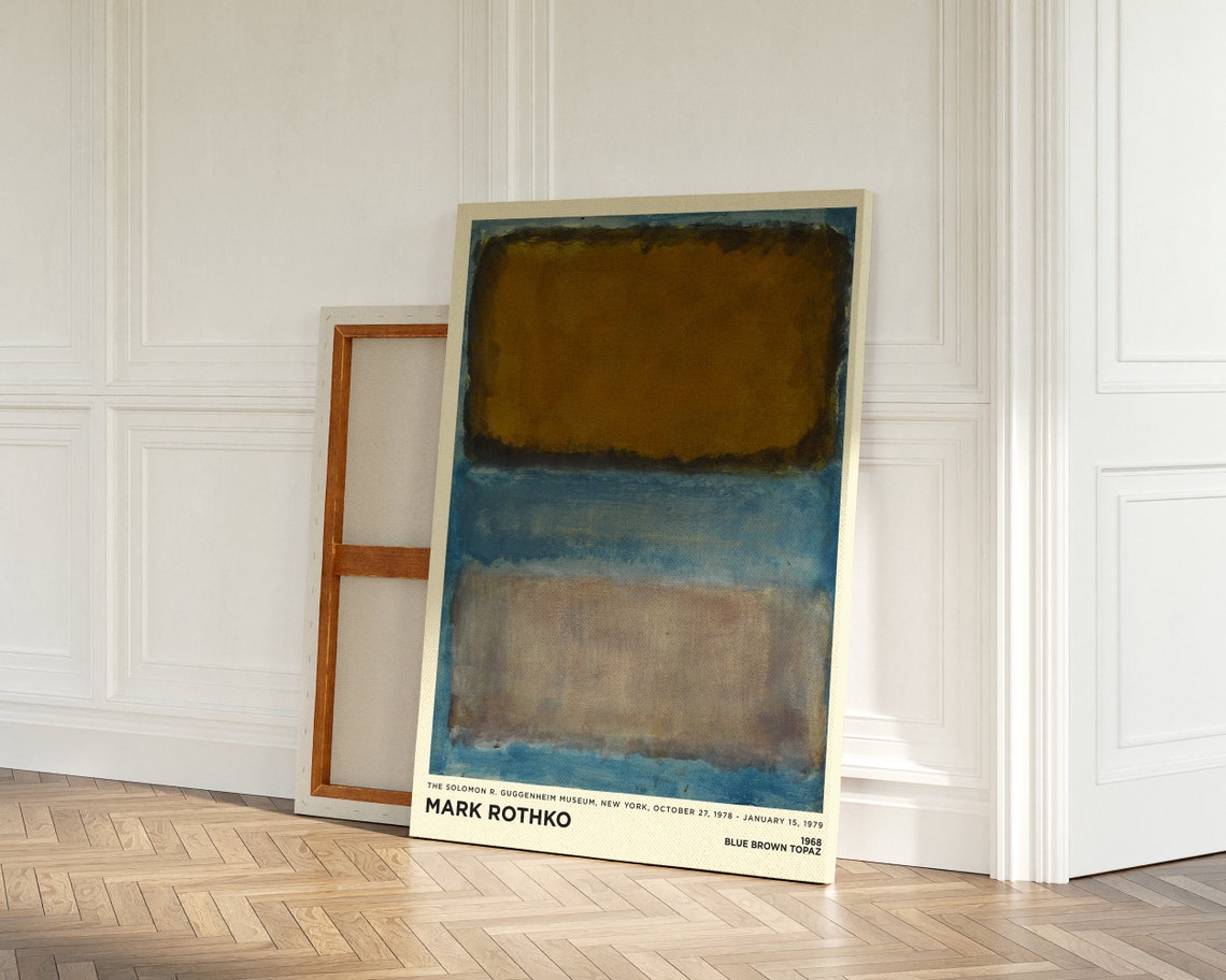 Mark Rothko Blue Brown Topaz 1968 Color Field Abstract Art Poster - Image 4
