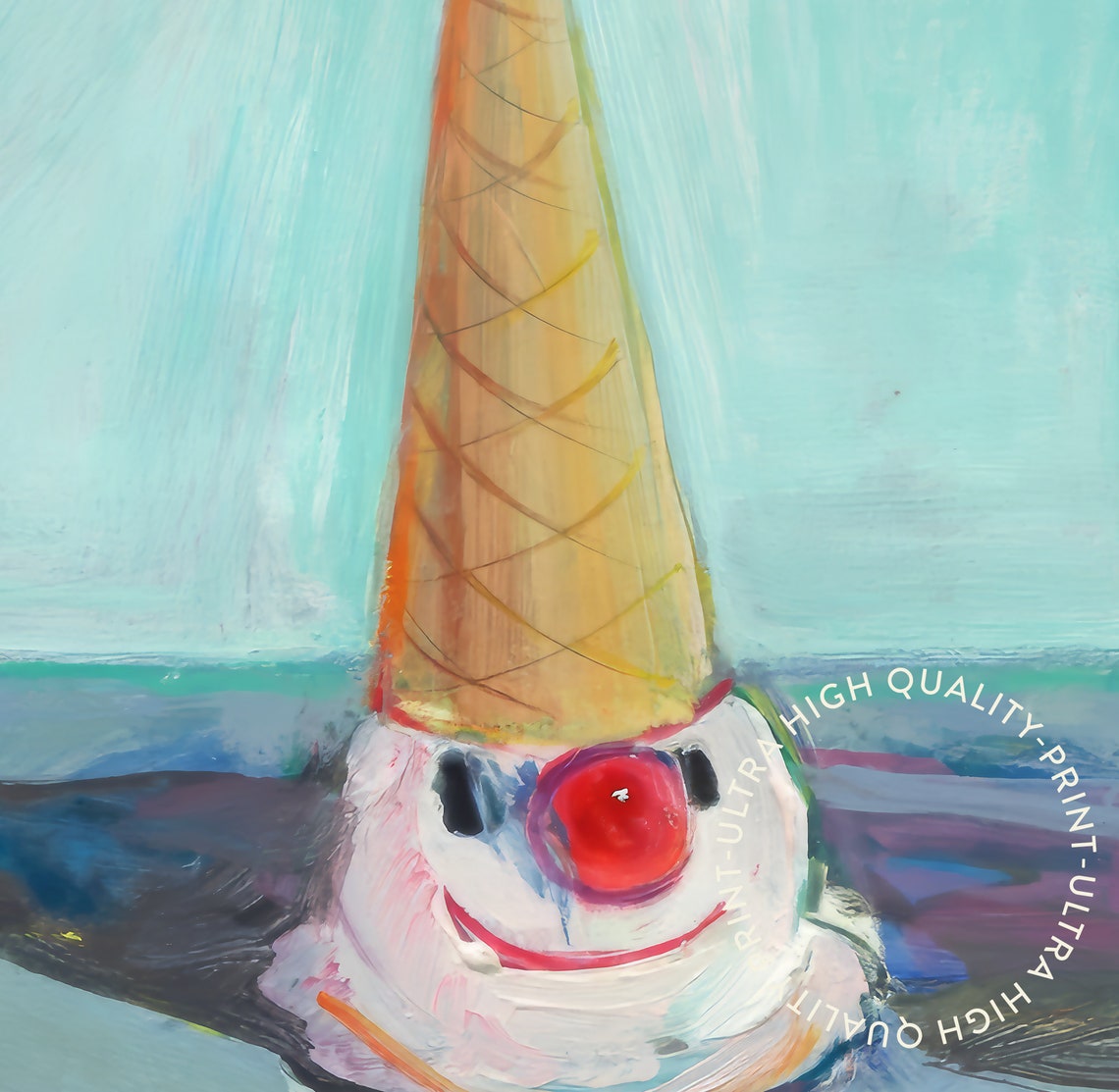 Wayne Thiebaud Clown Cones 2000 Print Ice Cream Kitchen Wall Art - Image 5