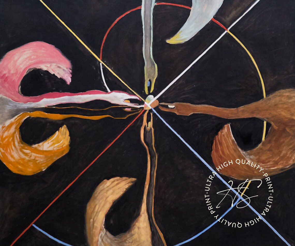 Hilma af Klint The Swan No 7 1915 Abstract Guggenheim Art Print - Image 5