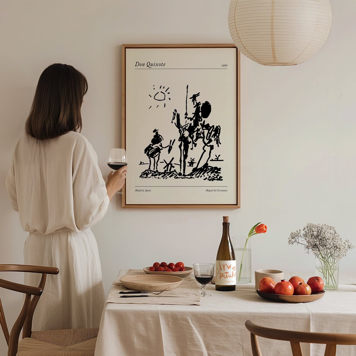 Don Quixote Pablo Picasso Sketch Literary Spanish Classic Art Poster - Image 2