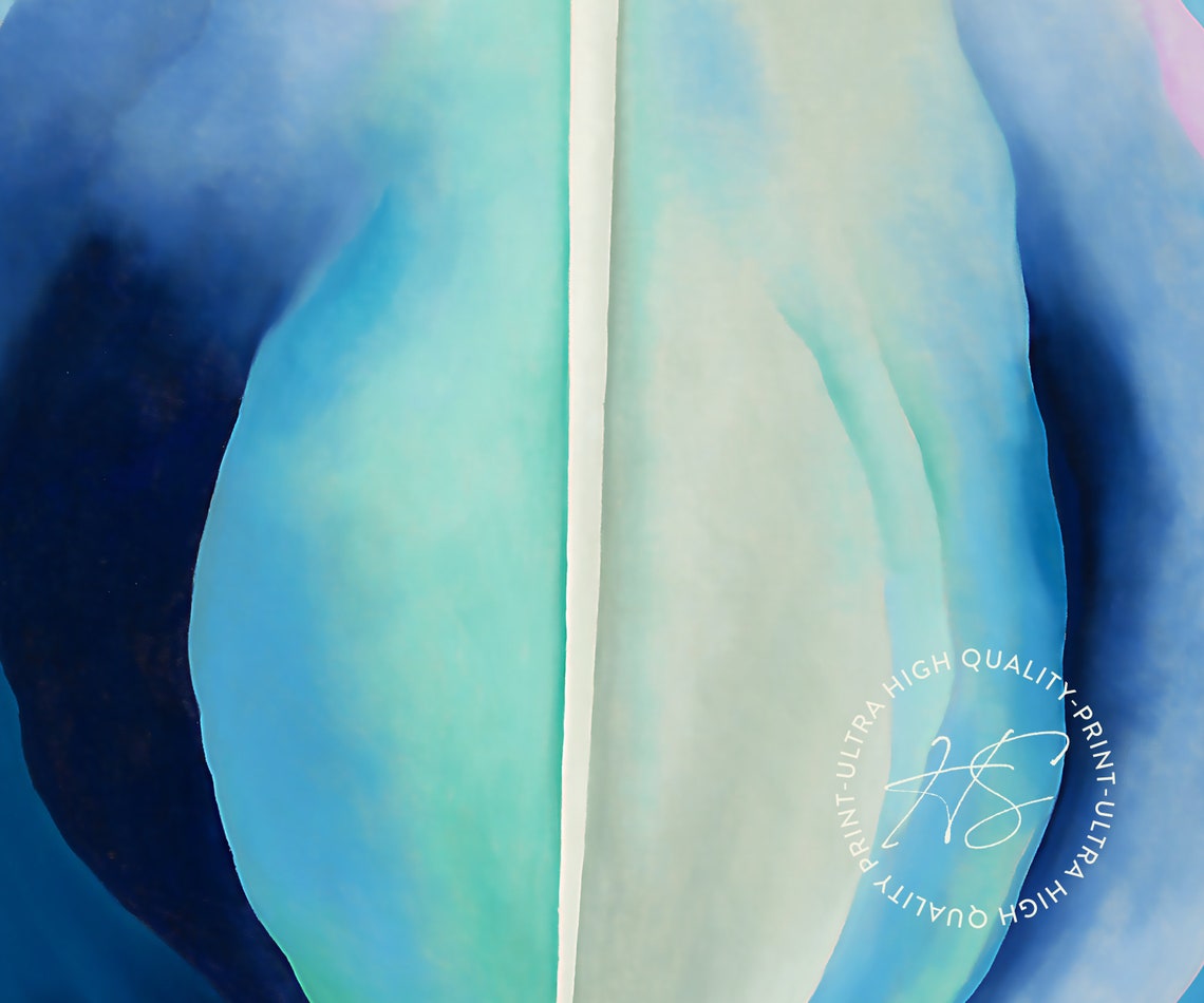 Georgia O'Keeffe Abstraction Blue 1927 Exhibition Poster Wall Print - Image 4