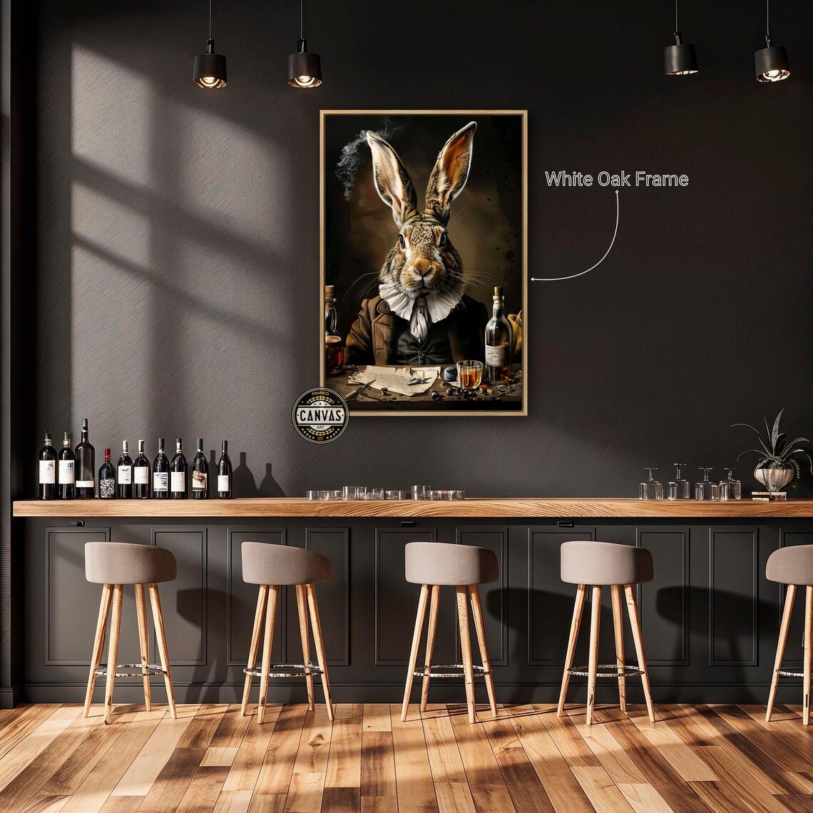 Victorian Bunny Vintage Rabbit Wall Art Print - Image 5