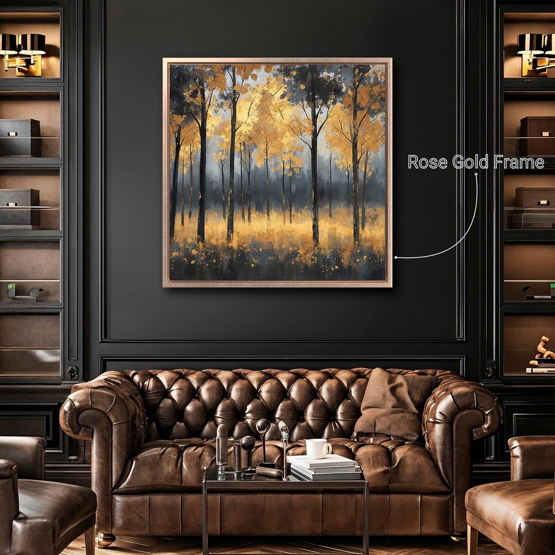 Forest Landscape Autumn Scene, Abstract Art Print - Image 2