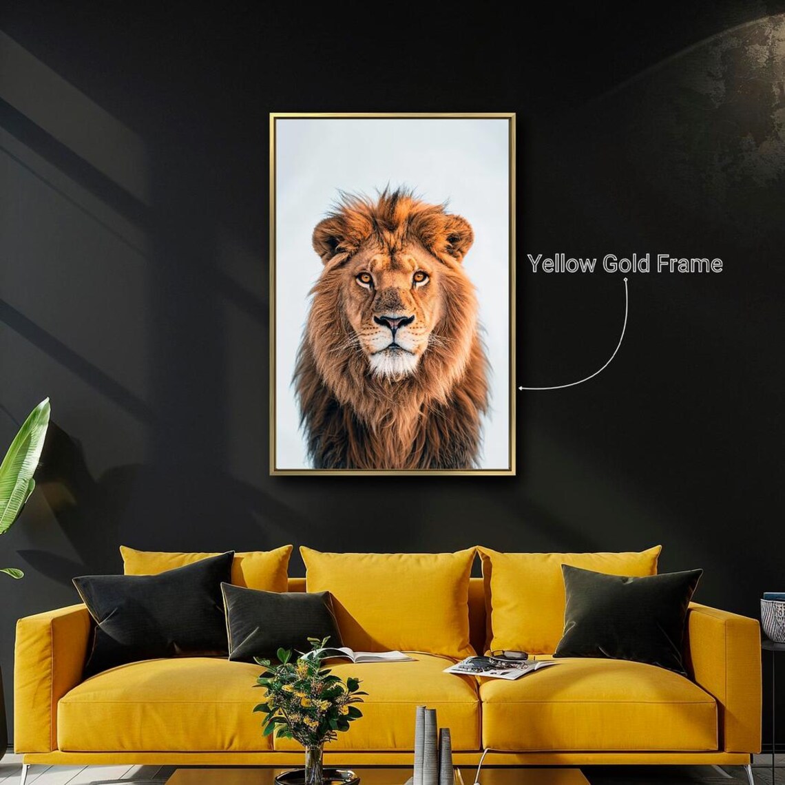 Majestic Lion Portrait Full Mane Wildlife Photography Safari Art Poster - Image 5