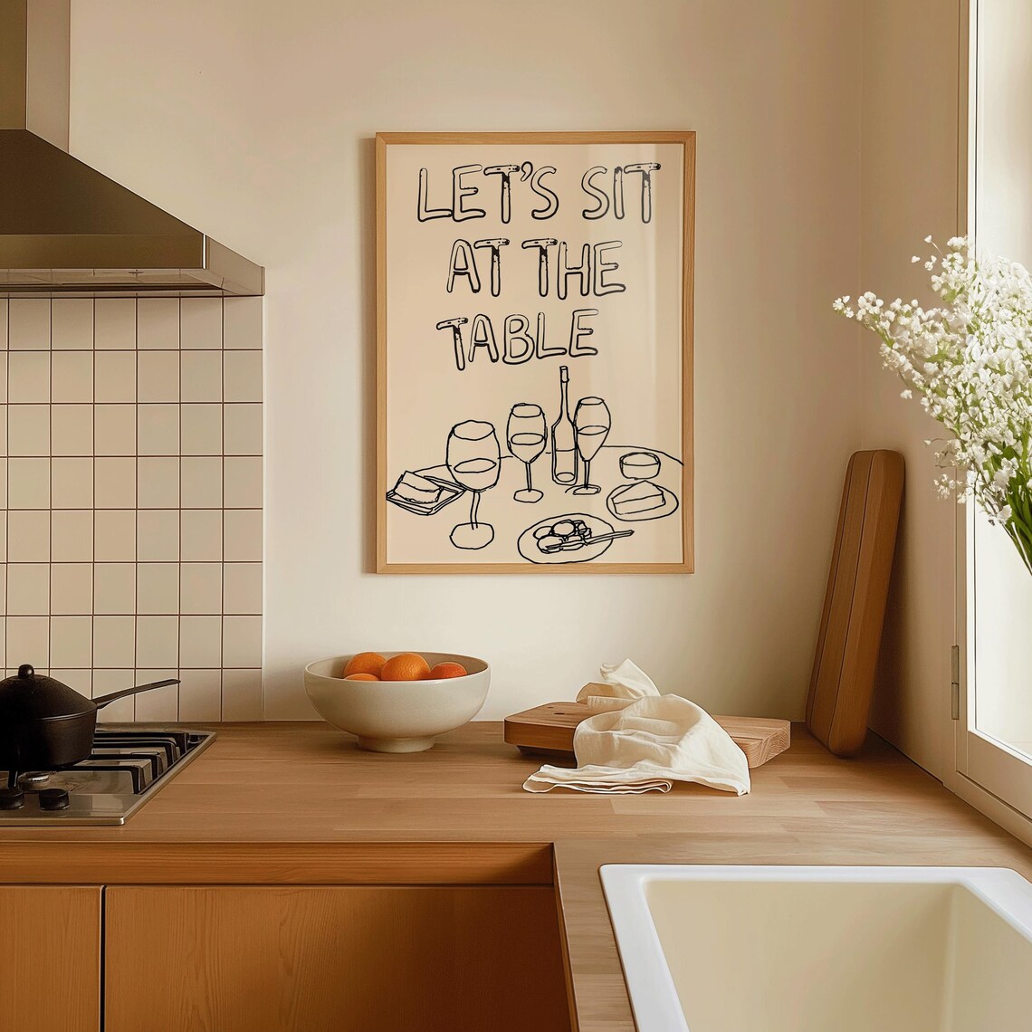 Kitchen Wall Art Food Typography, Dining Room Print - Image 4