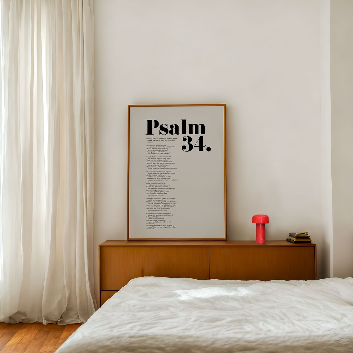 Psalm 34 Taste And See Bible Verse Wall Art Print - Image 3